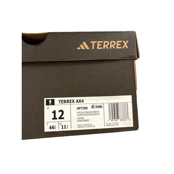 Adidas Terrex AX4 Mens Hiking Shoes Size 12 Olive/Black Lightweight All-Terrain - Picture 3 of 11